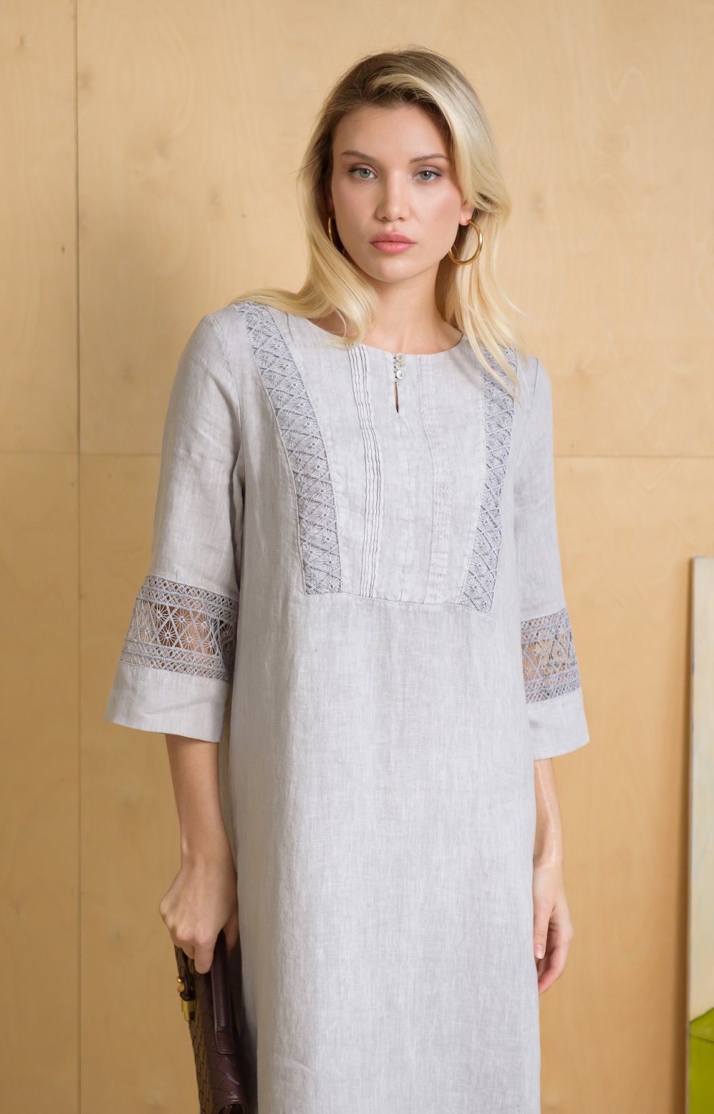 Платье АВРОРА 03718W серый