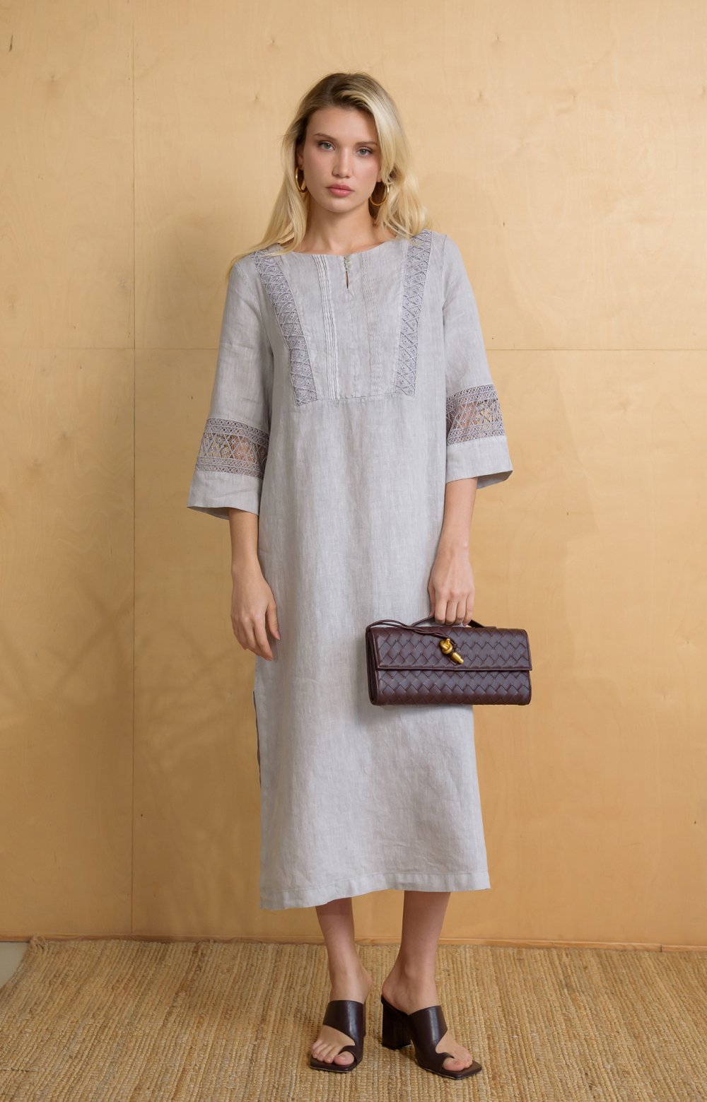 Платье АВРОРА 03718W серый