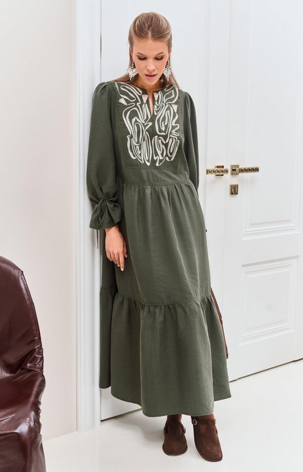 Платье САТИ 03480ВВ хаки