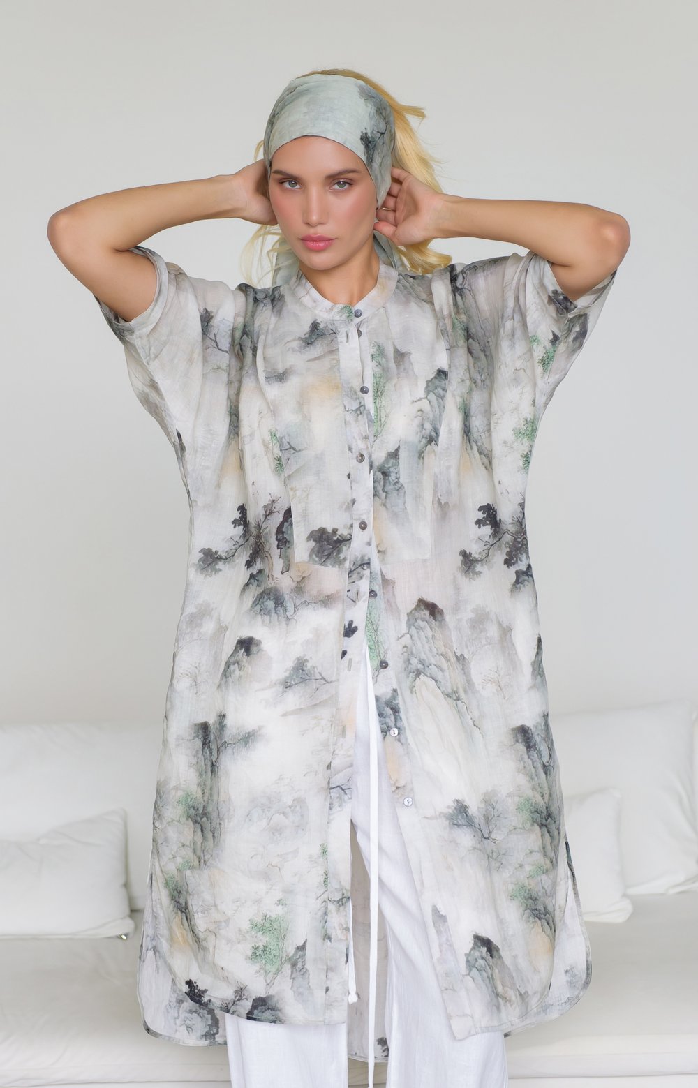 Платье МИРСЕЯ 03402AA оливковый