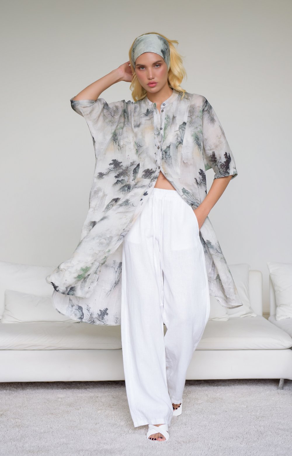 Платье МИРСЕЯ 03402AA оливковый