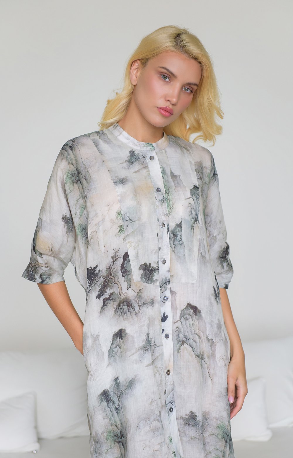 Платье МИРСЕЯ 03402AA оливковый