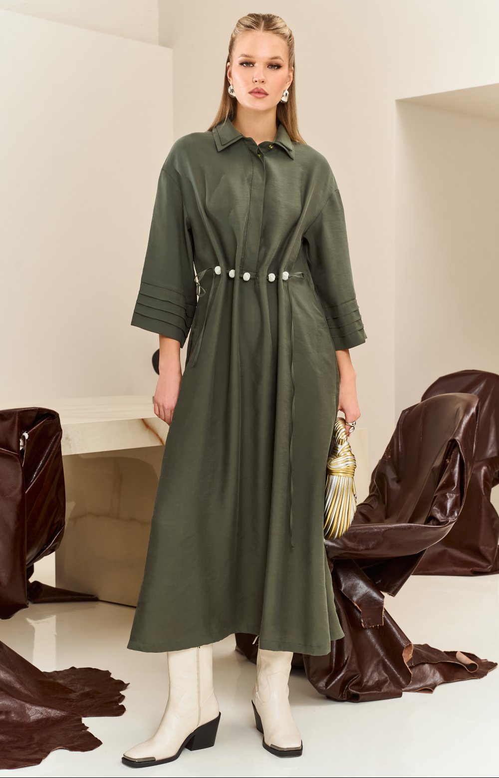 Платье ЭЛИСОН 03454ВВ хаки