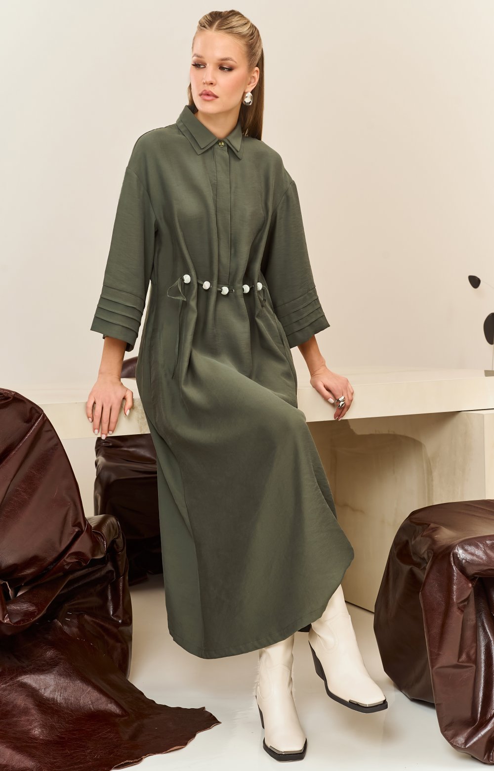 Платье ЭЛИСОН 03454ВВ хаки