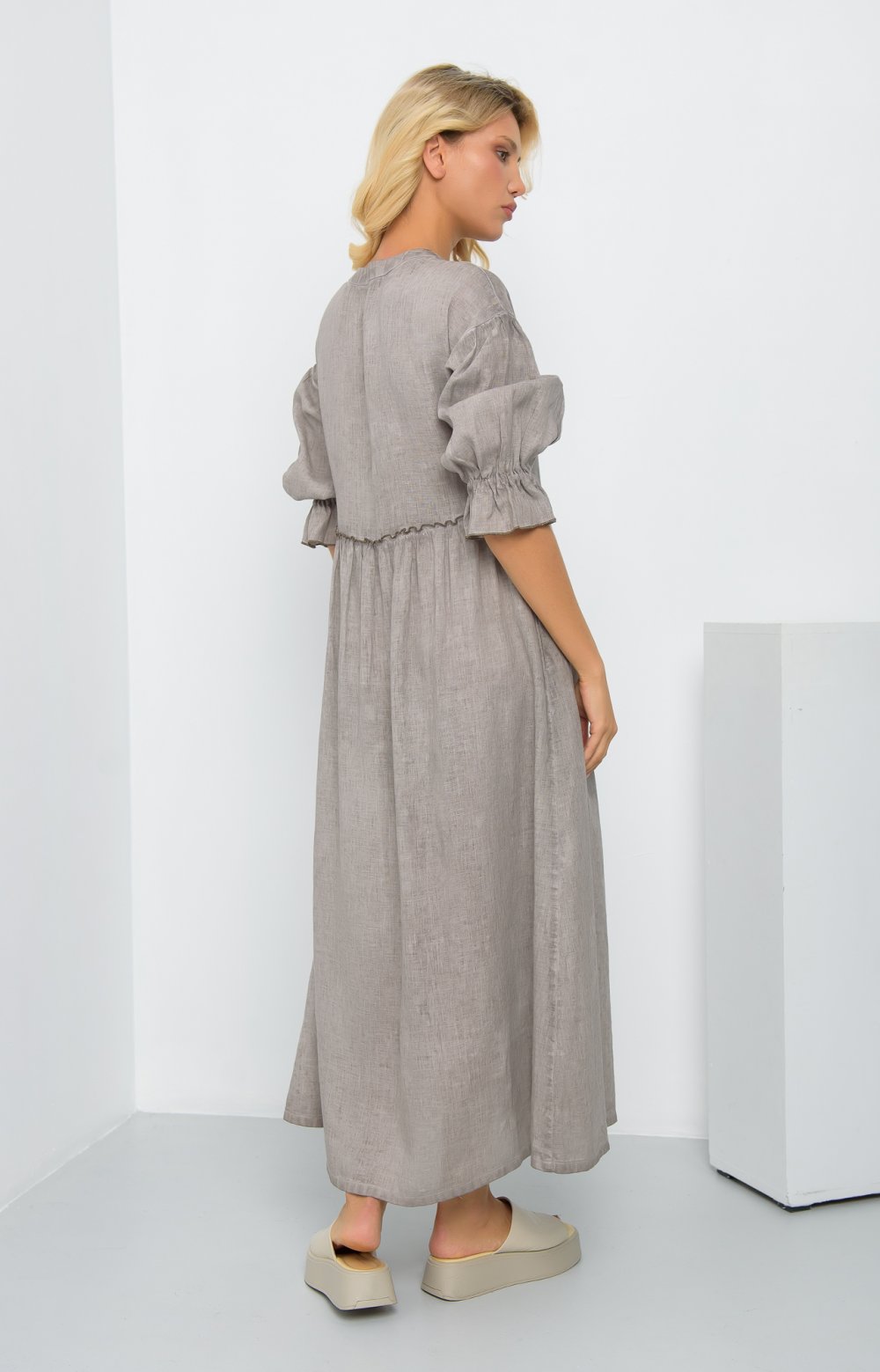 Платье МАУРИ 03313AA серо-коричневый