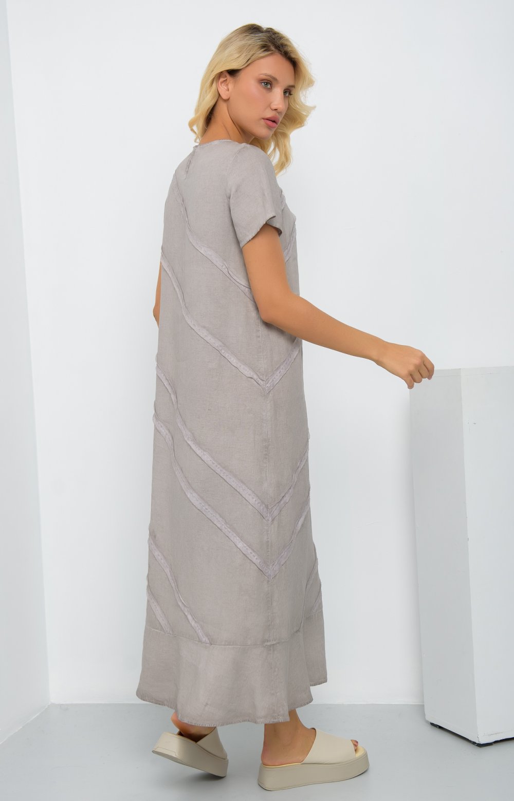 Платье СИЯ 03597AA серо-коричневый