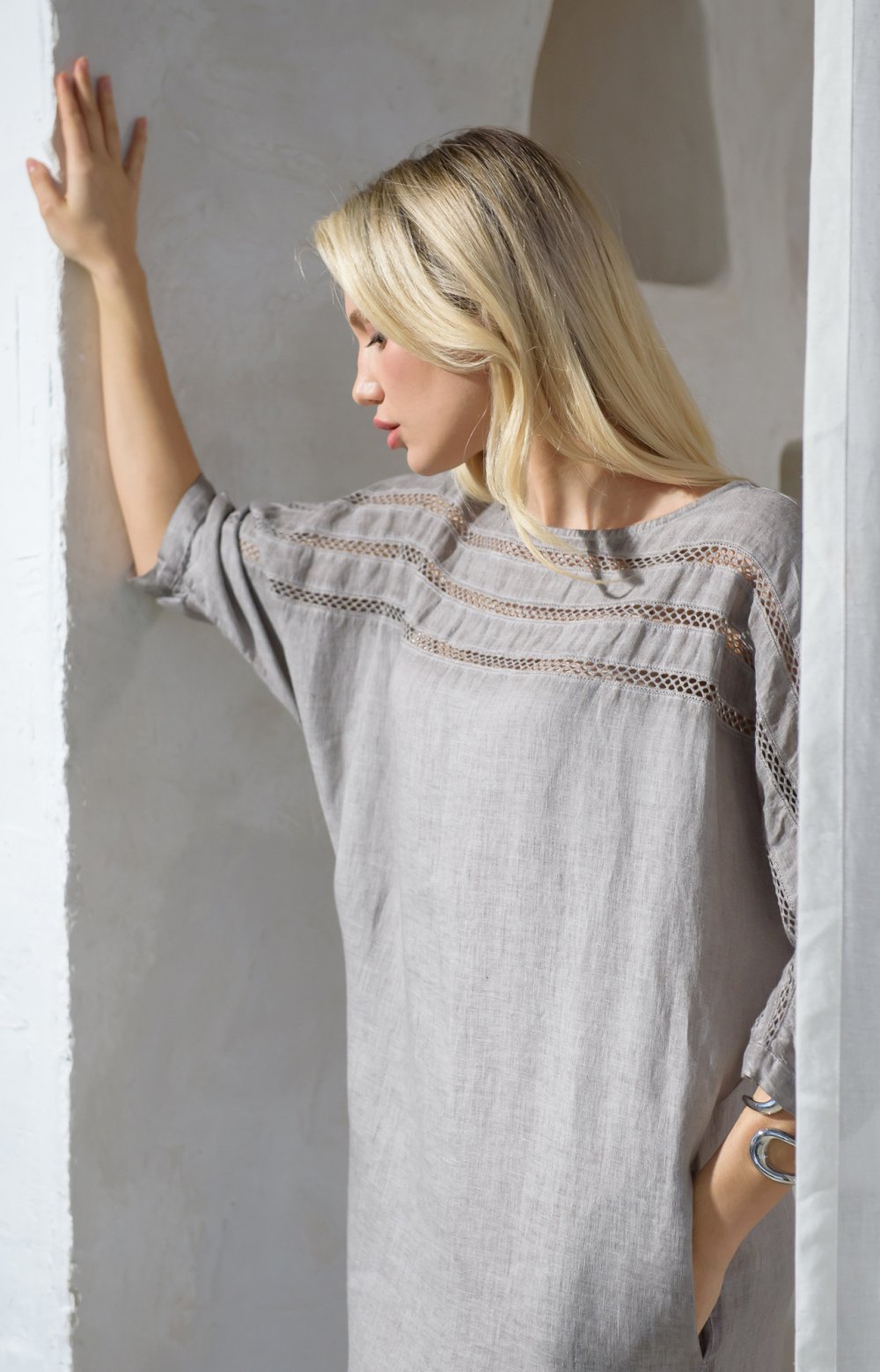 Платье АГАТА 03405АА серый