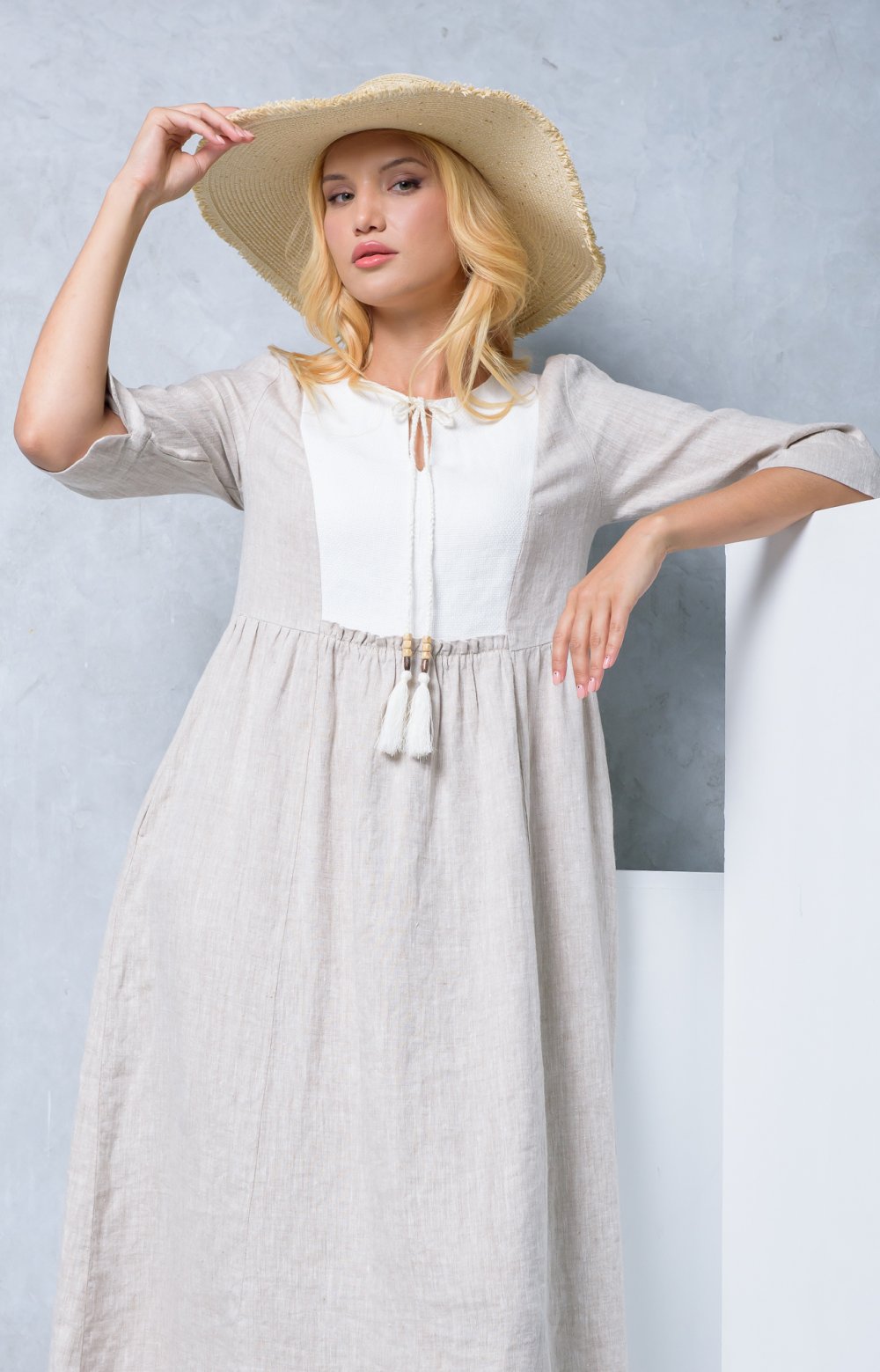 Платье ВИЛМА 03359AA бежевый-меланж