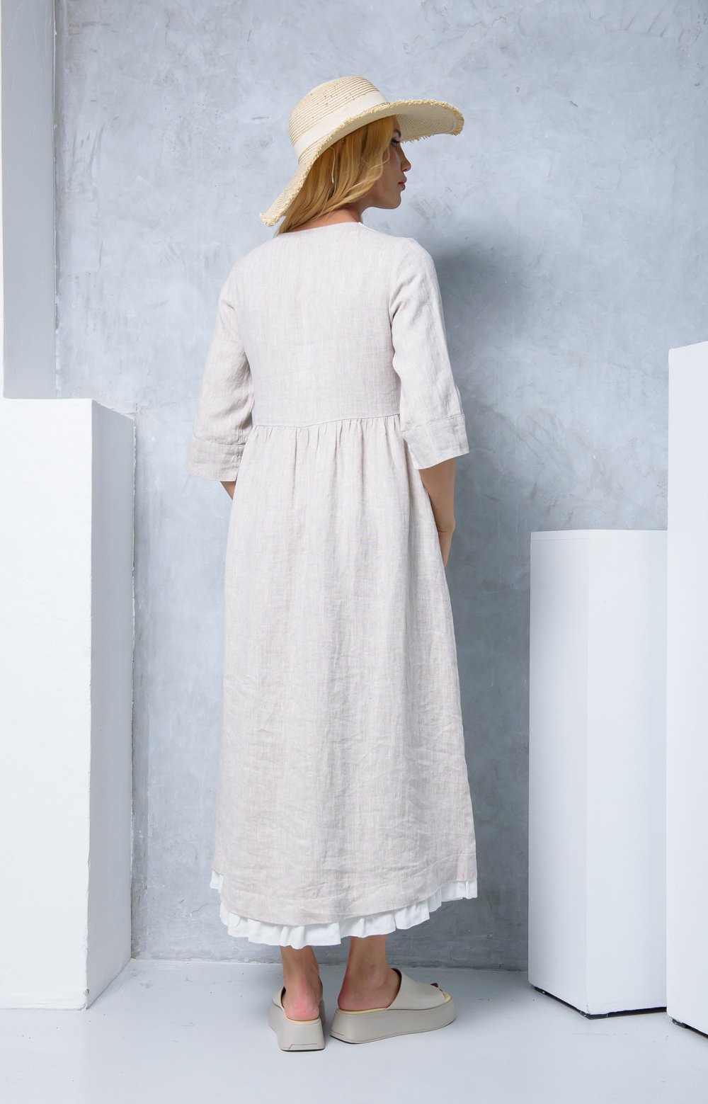 Платье ВИЛМА 03359AA бежевый-меланж