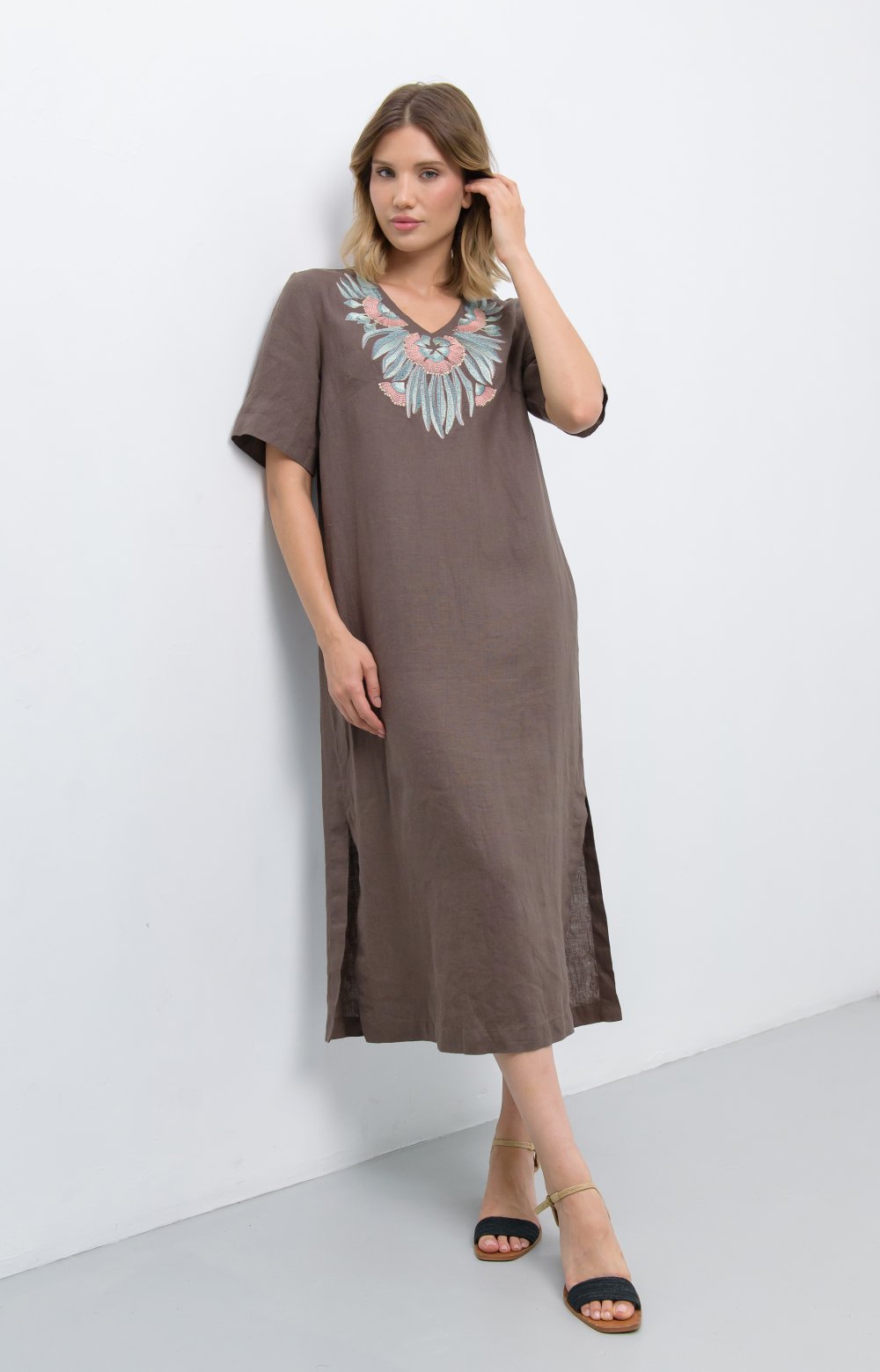 Платье ВИЕРА 03511С коричневый