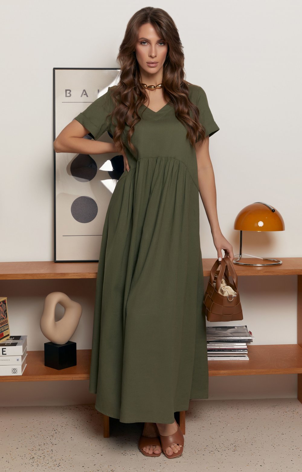 Платье ХЕЙДИ 03754Y тёмный хаки