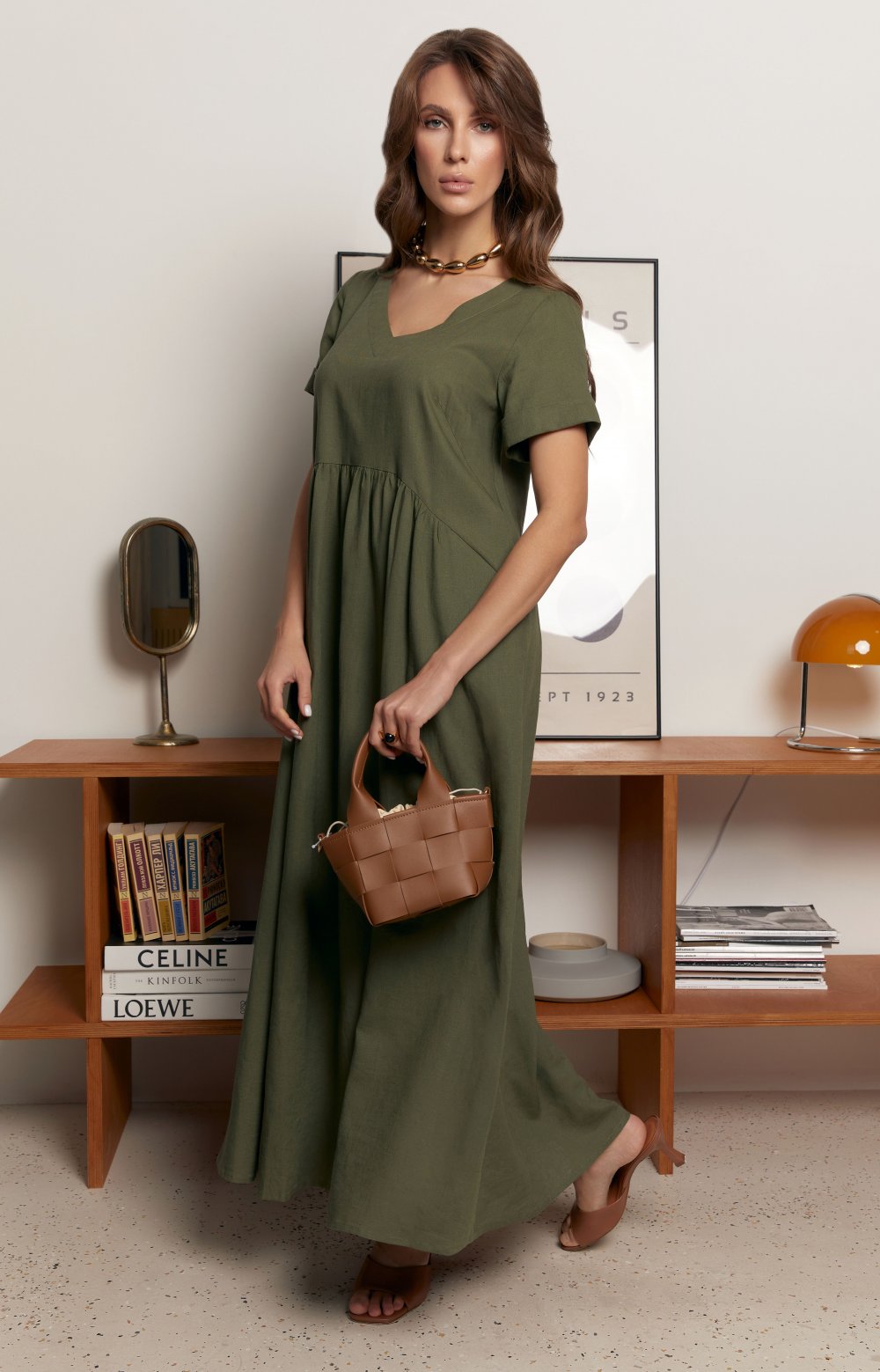 Платье ХЕЙДИ 03754Y тёмный хаки