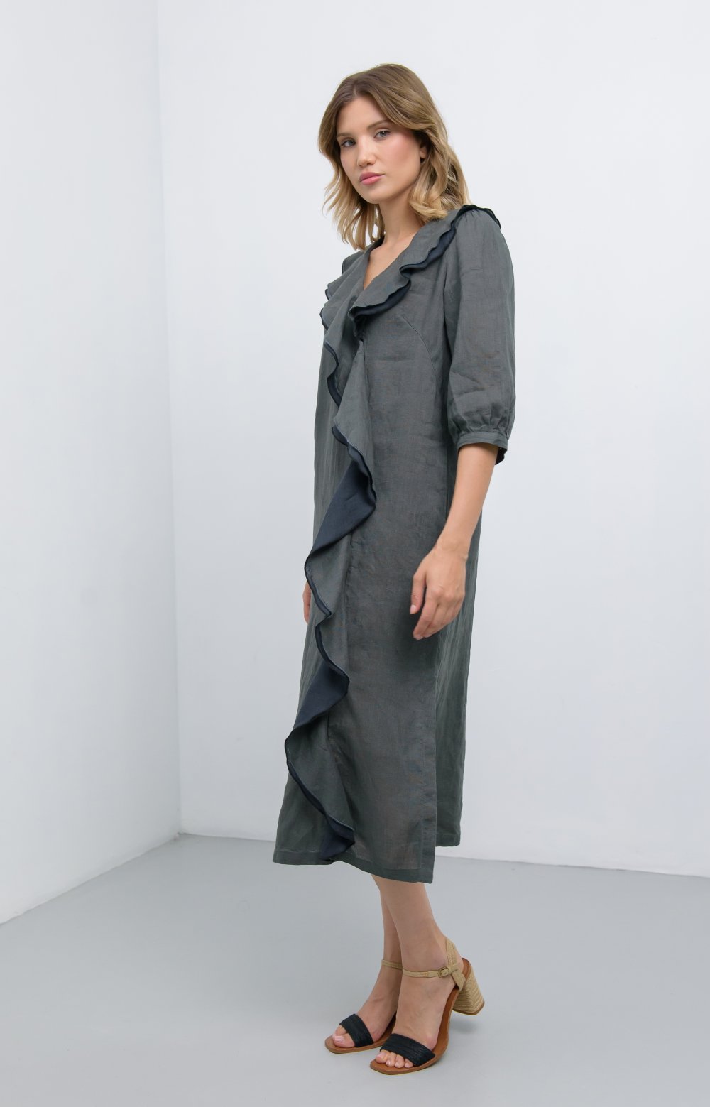 Платье ДАЯНА 03026Q серый