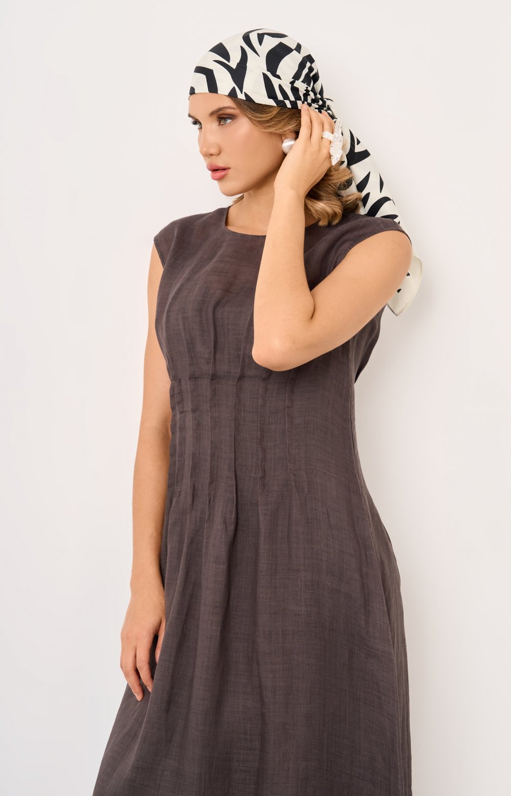 Платье АУРА 03538С серый