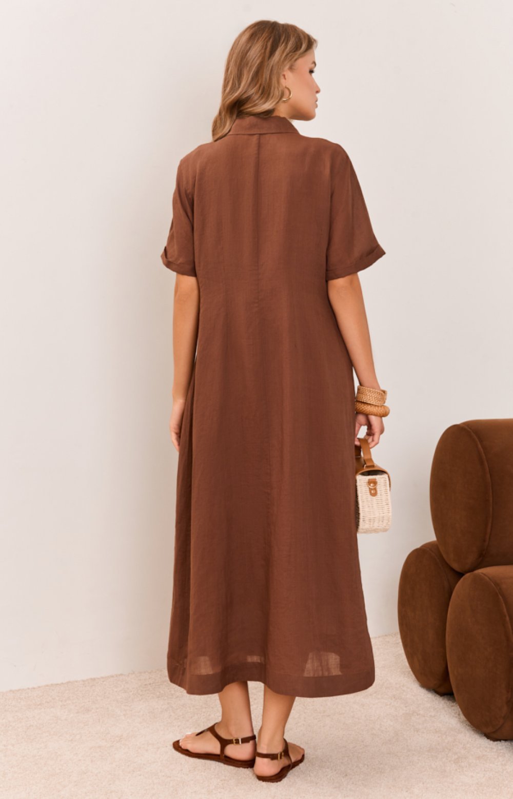 Платье БЭЛАНС 03544С коричневый