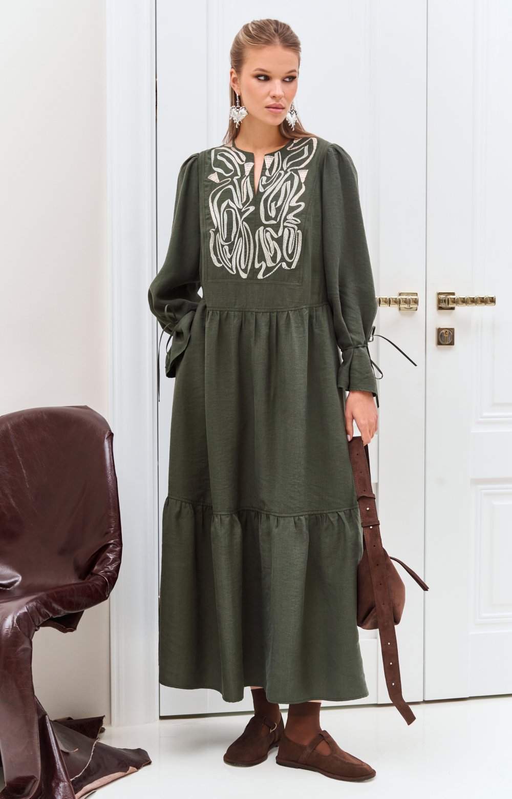 Платье САТИ 03480ВВ хаки