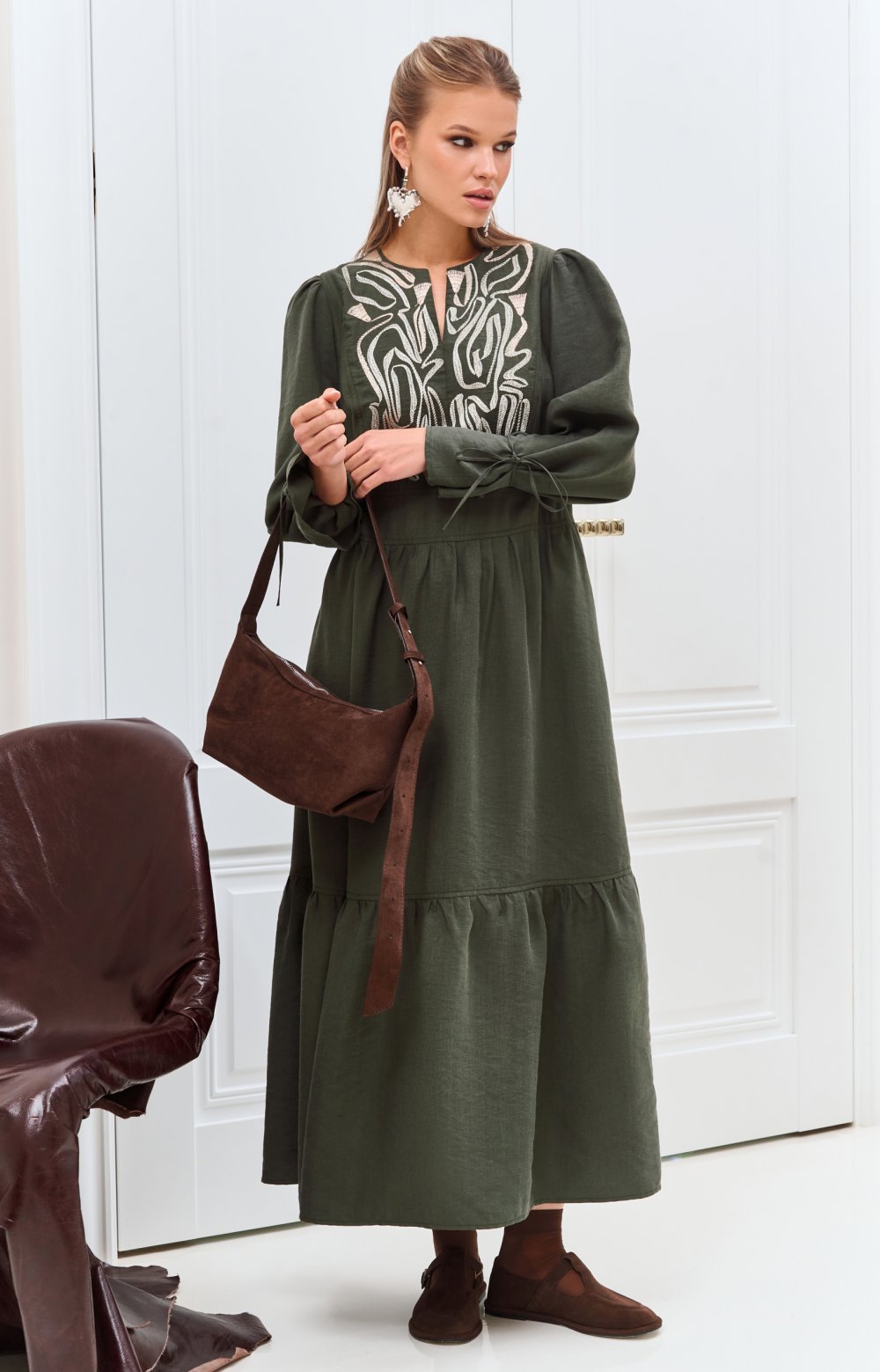 Платье САТИ 03480ВВ хаки