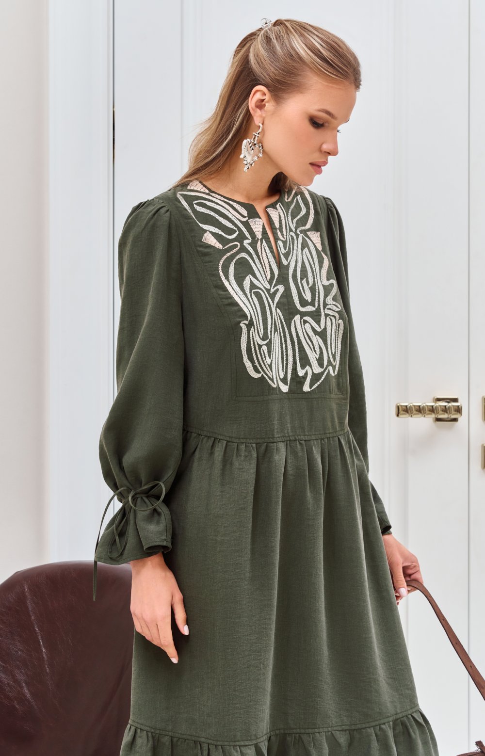 Платье САТИ 03480ВВ хаки