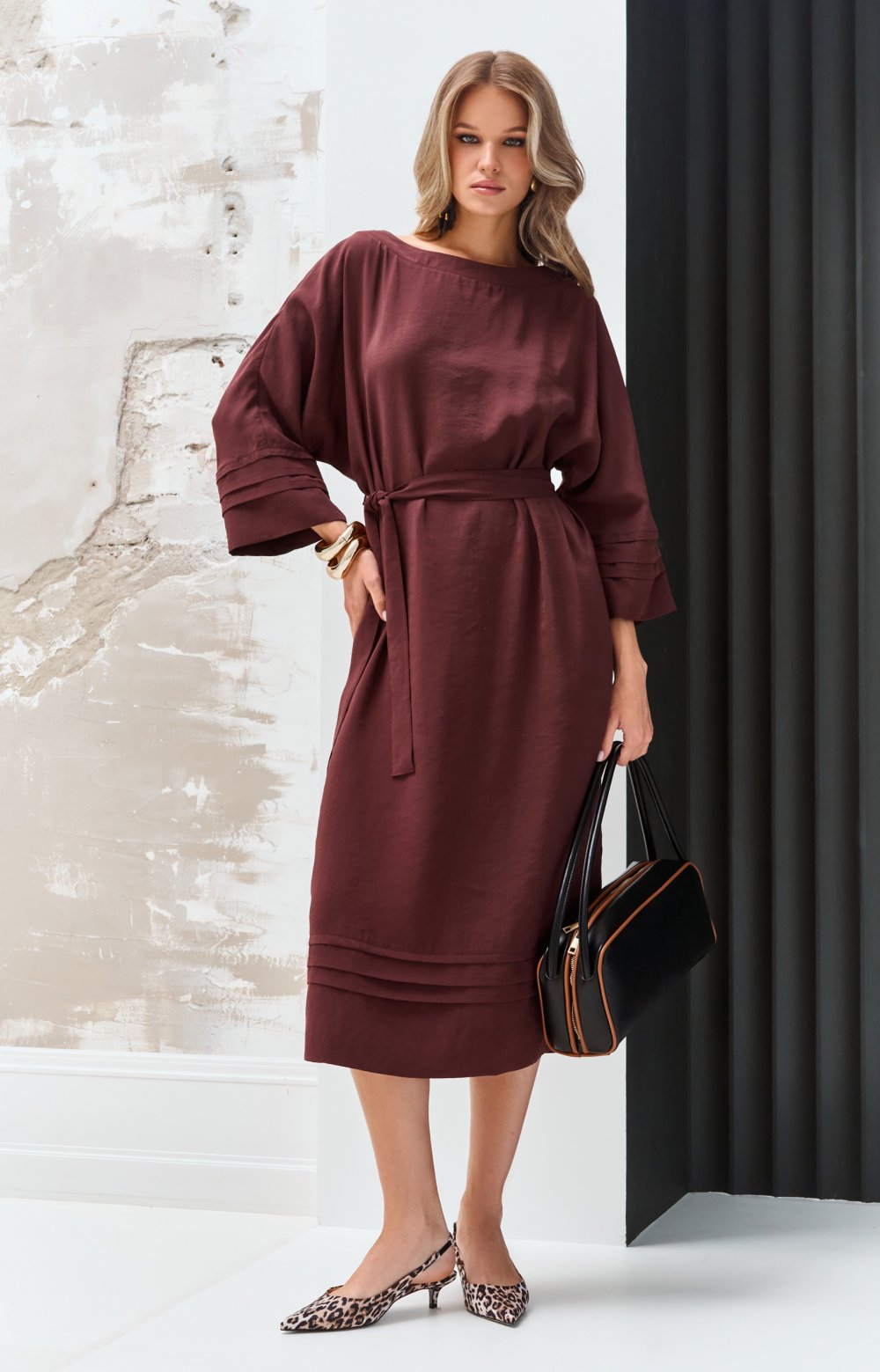 Платье АЛЬБИНИ 03445ВВ бордовый