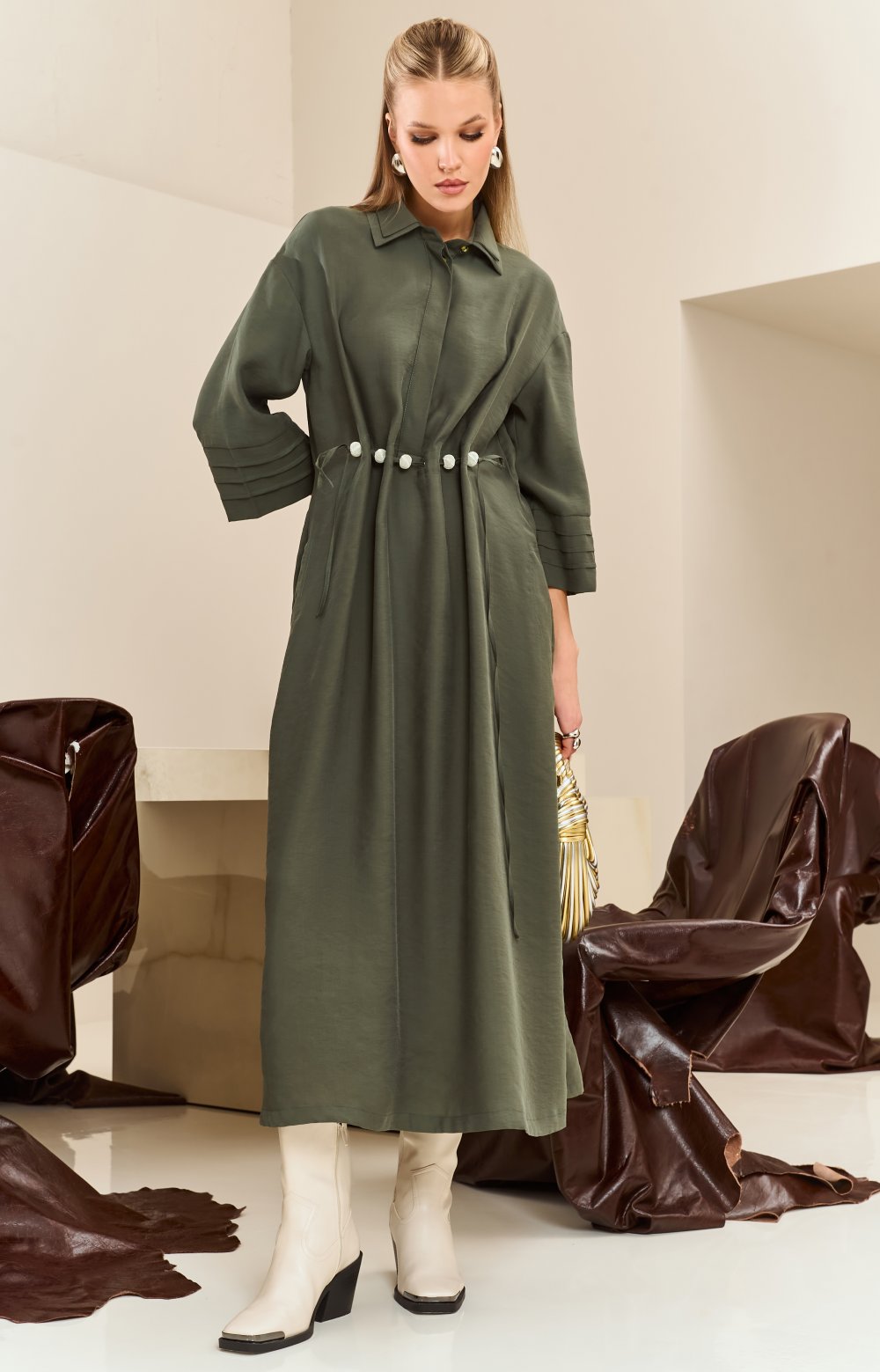 Платье ЭЛИСОН 03454ВВ хаки