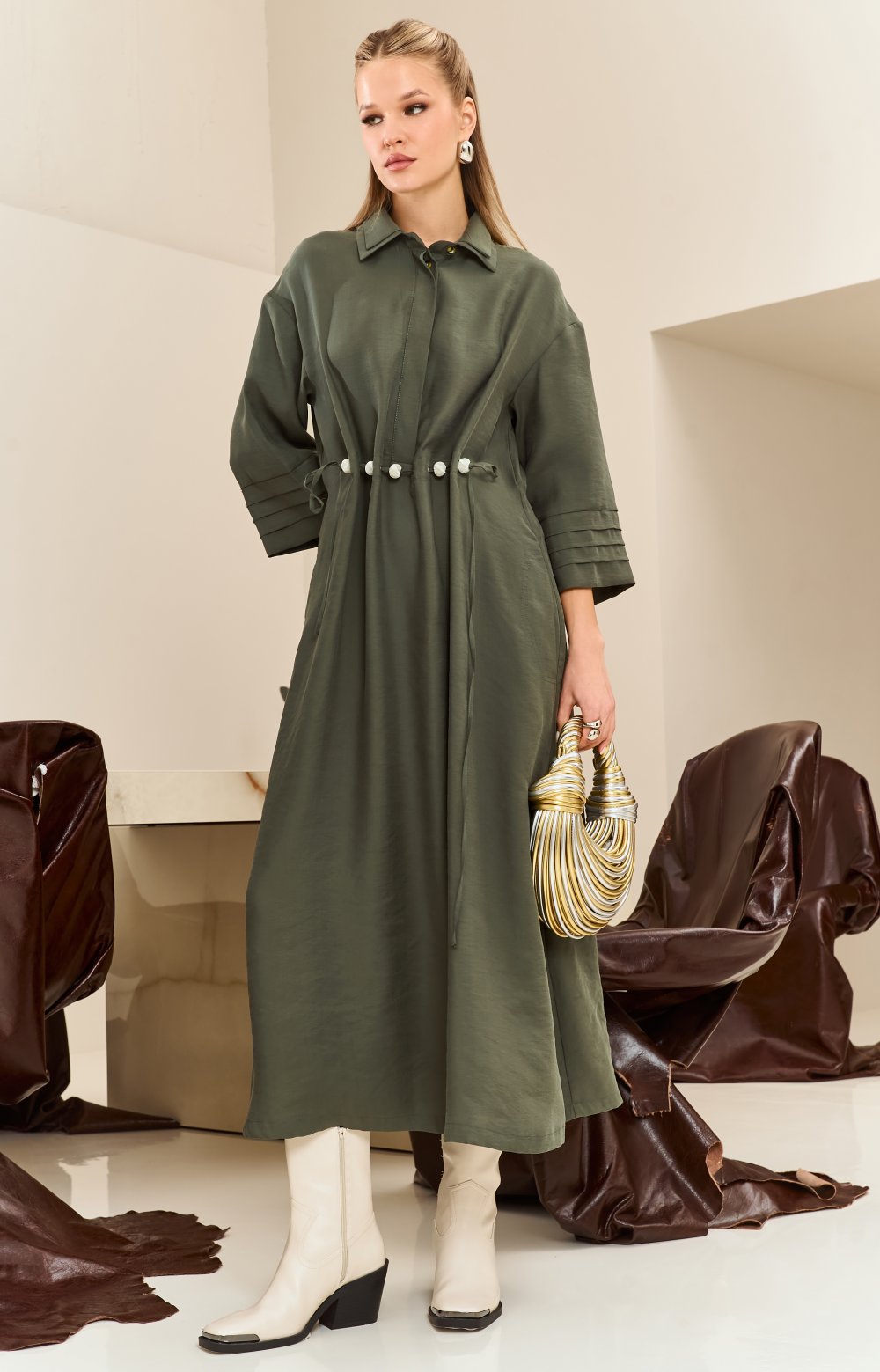 Платье ЭЛИСОН 03454ВВ хаки