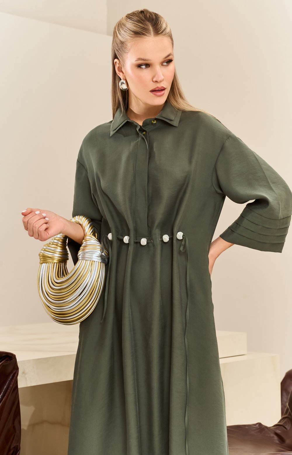 Платье ЭЛИСОН 03454ВВ хаки