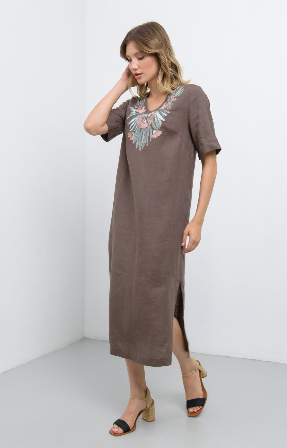 Платье ВИЕРА 03511С коричневый