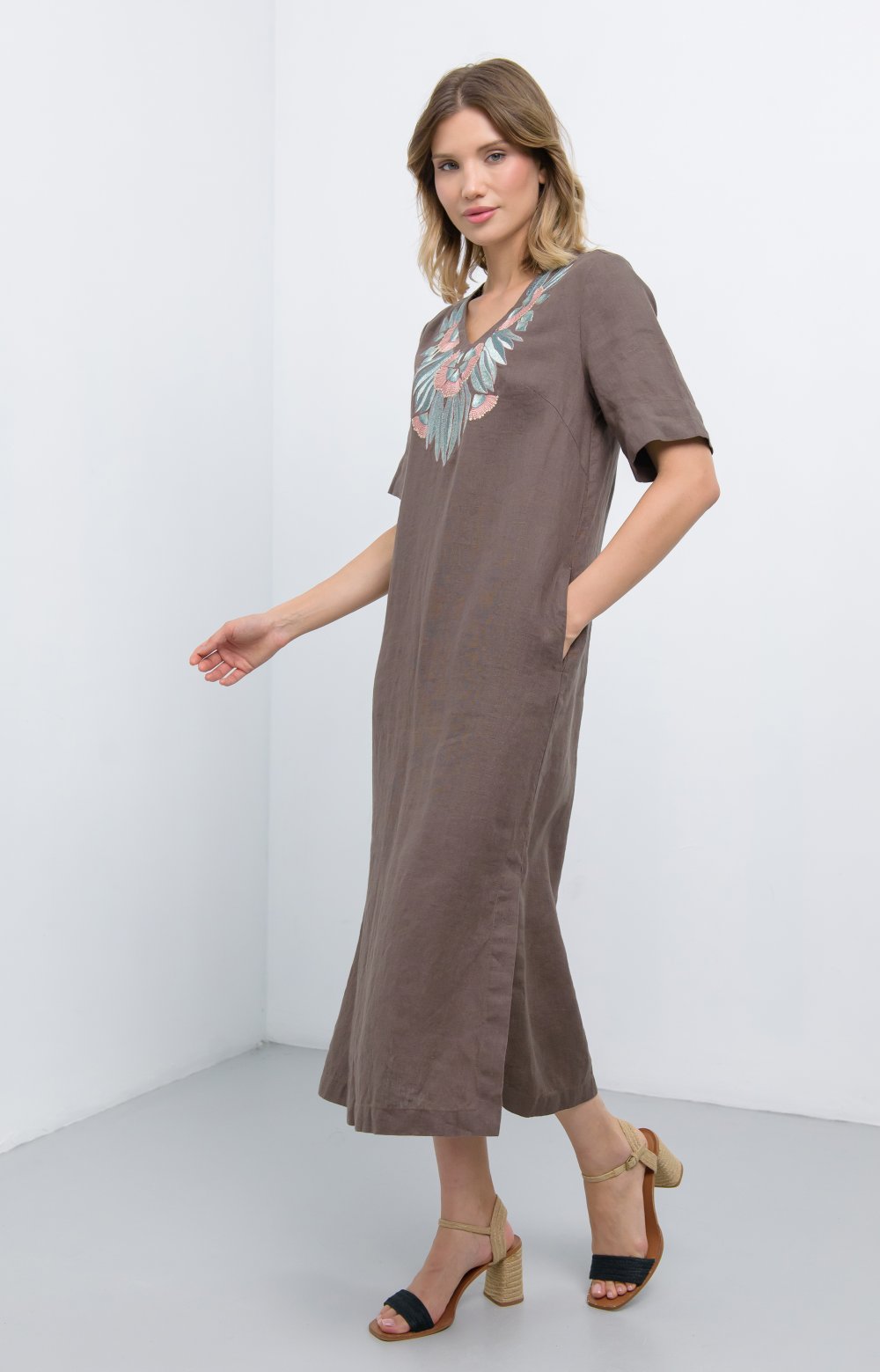 Платье ВИЕРА 03511С коричневый