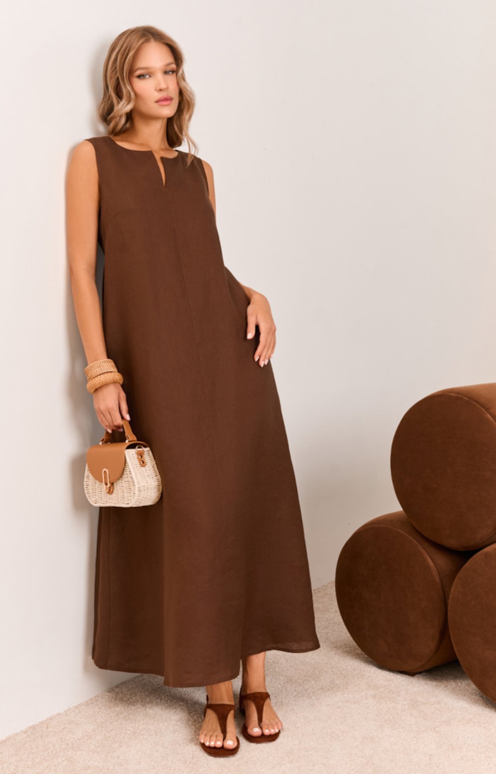 Платье БОГЕМИЯ 03411C коричневый