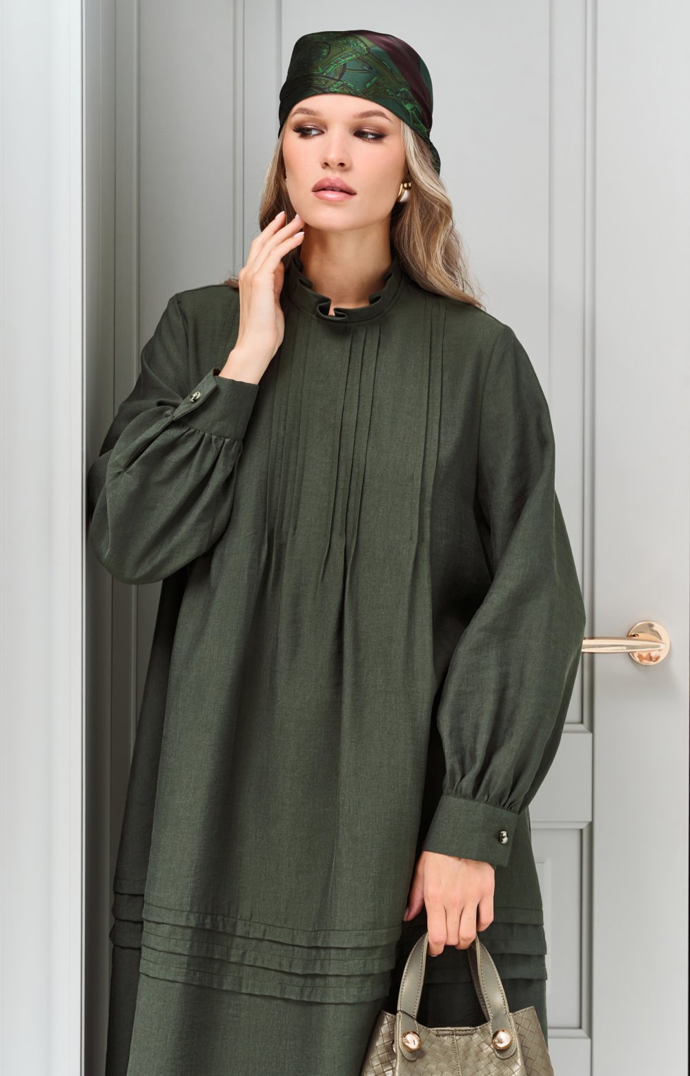 Платье АРОМА 03464ВВ хаки