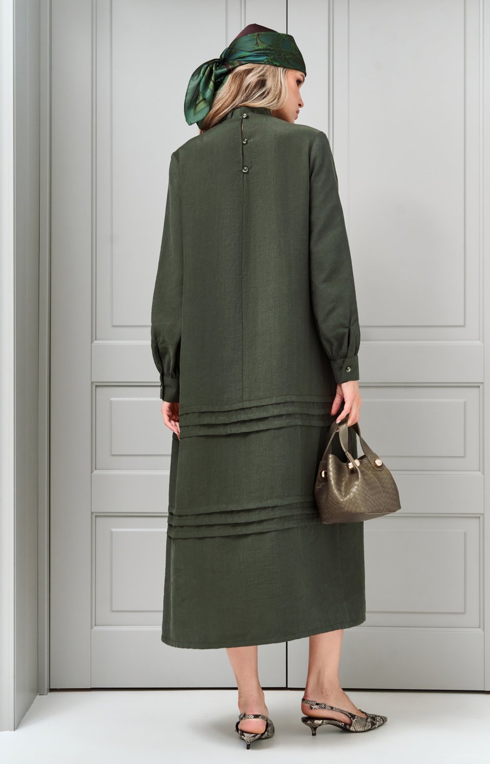 Платье АРОМА 03464ВВ хаки