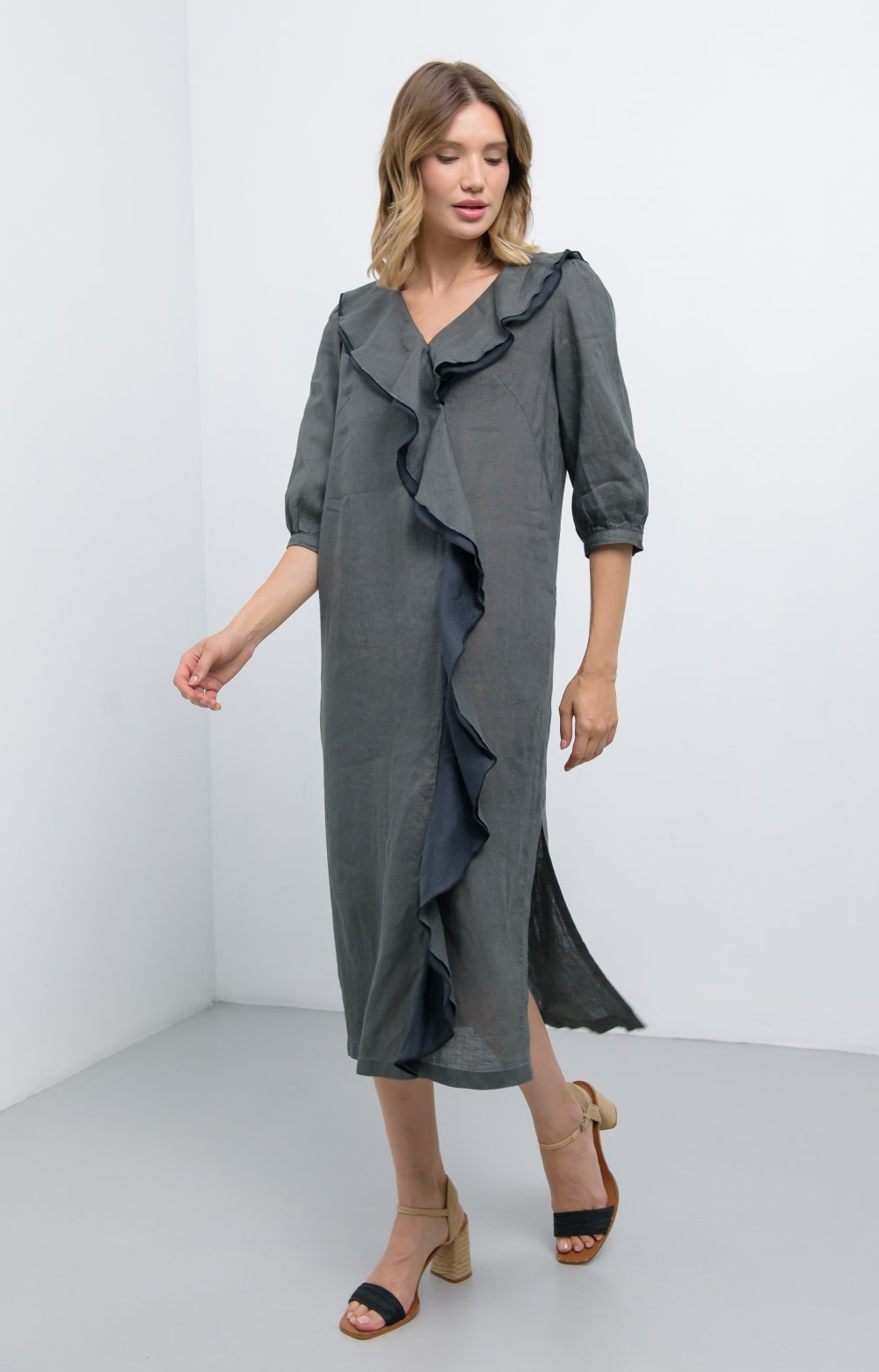 Платье ДАЯНА 03026Q серый