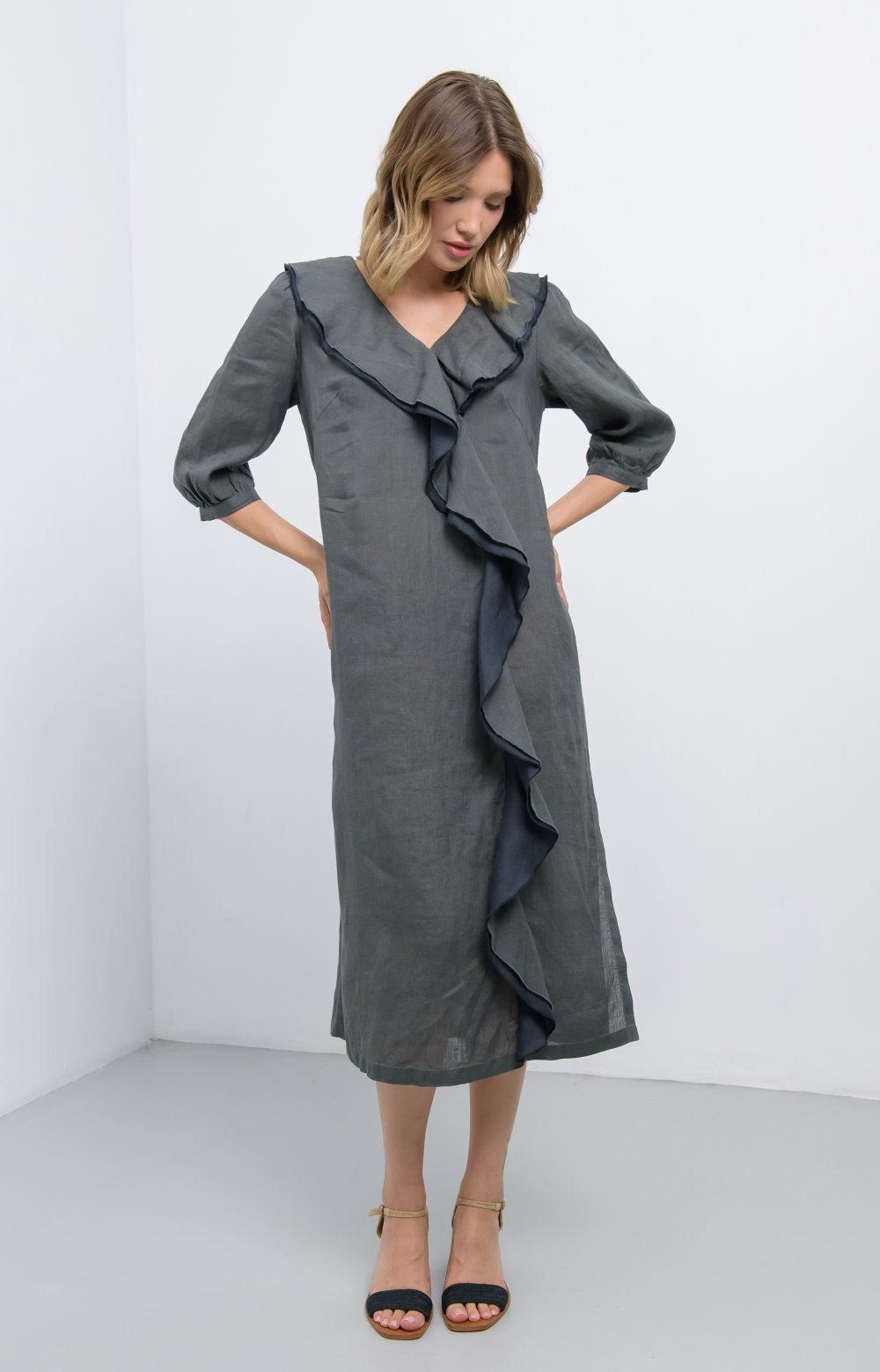 Платье ДАЯНА 03026Q серый