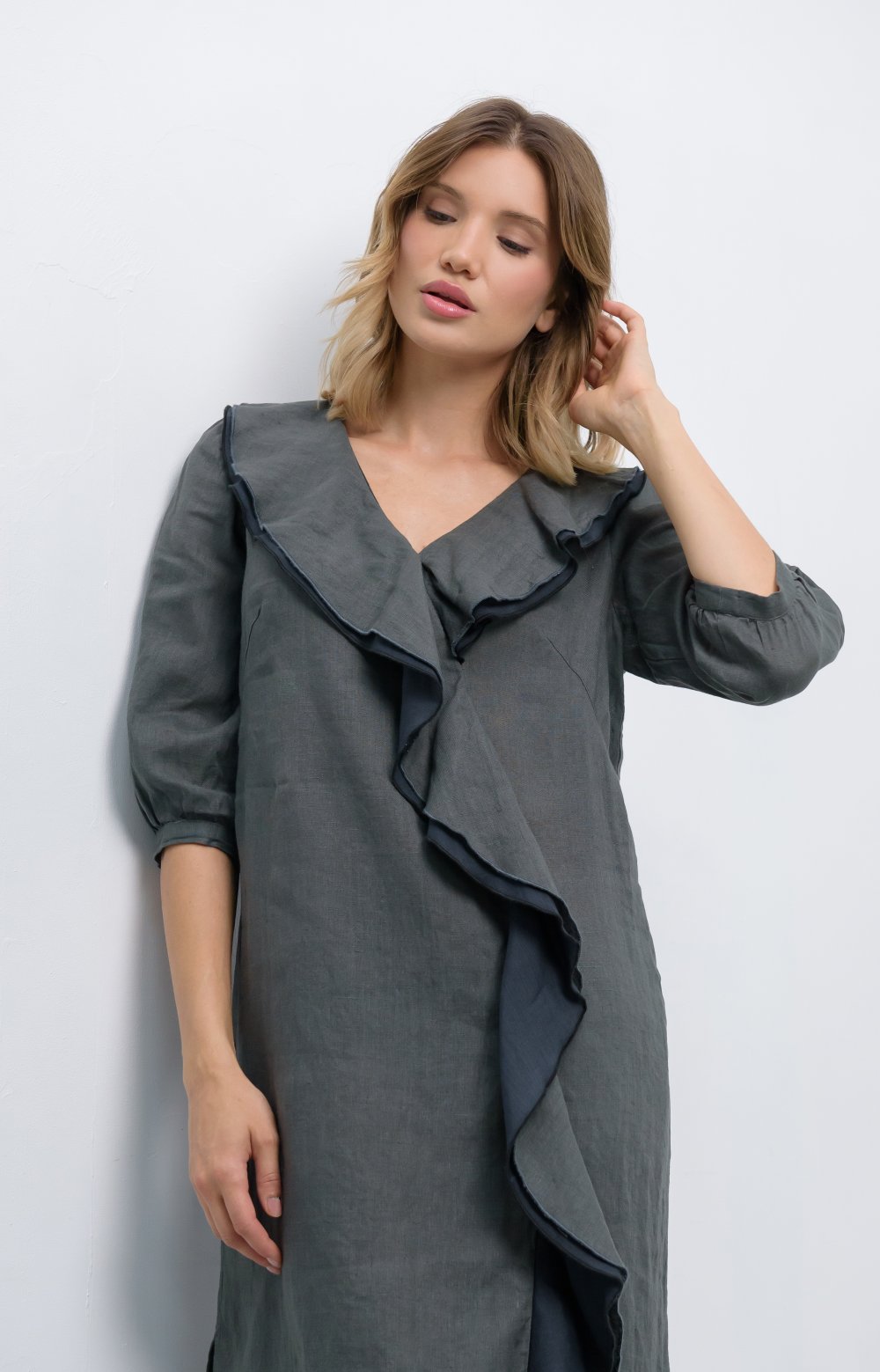 Платье ДАЯНА 03026Q серый