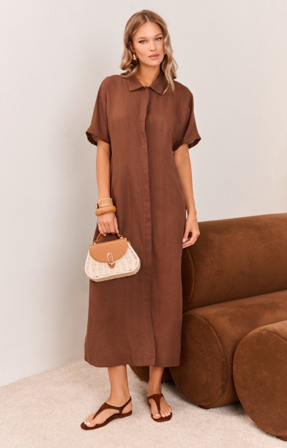 Платье БЭЛАНС 03544С коричневый