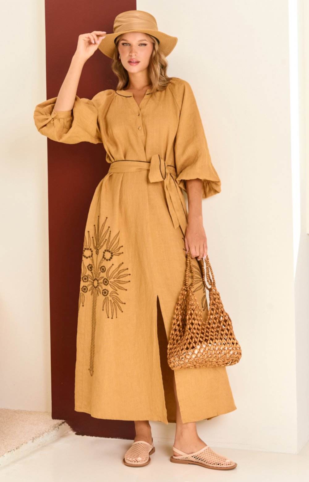 Платье ФИОНА 03561С кэмел