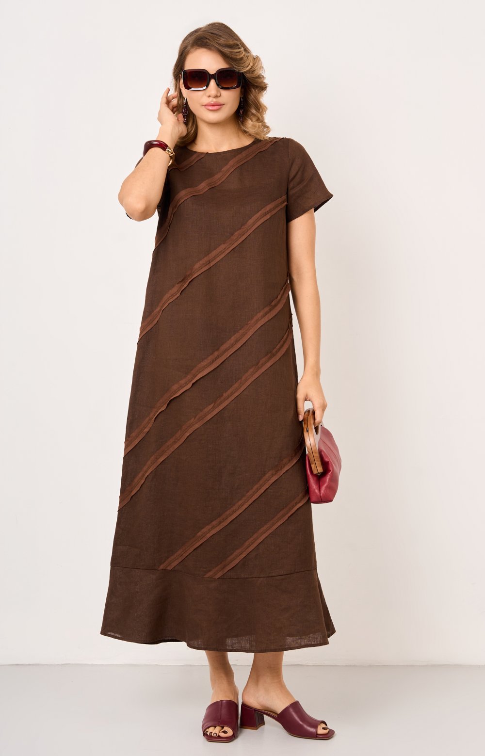 Платье СИЯ 03597AA коричневый