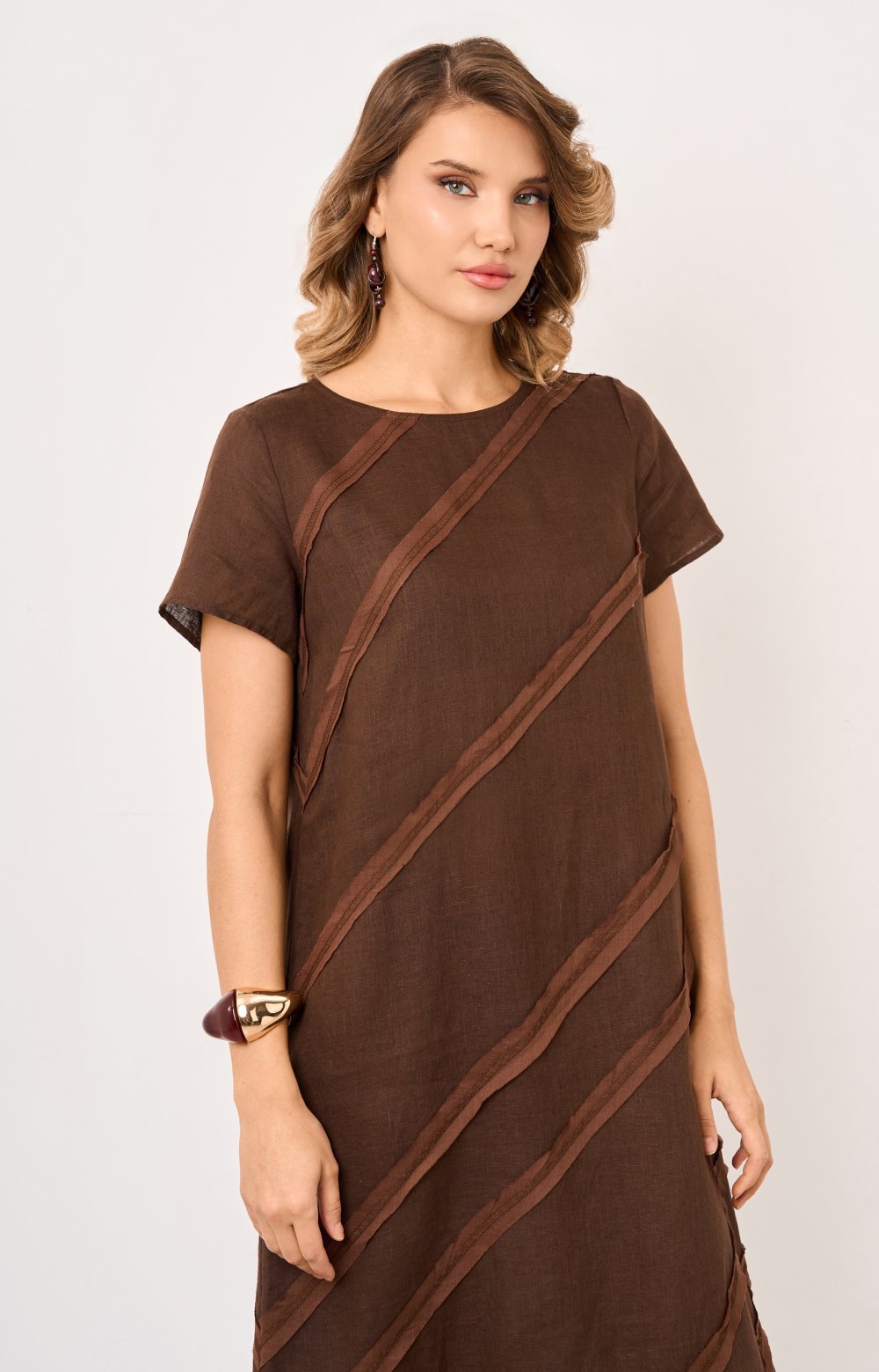 Платье СИЯ 03597AA коричневый