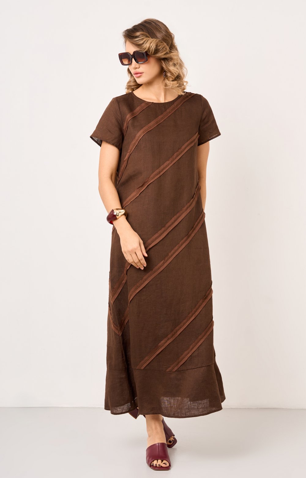 Платье СИЯ 03597AA коричневый