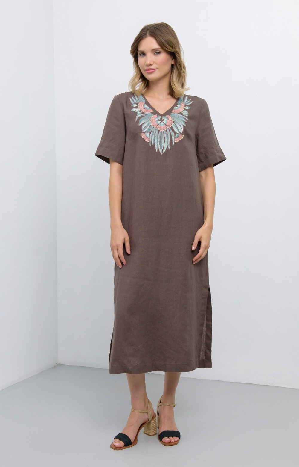 Платье ВИЕРА 03511С коричневый