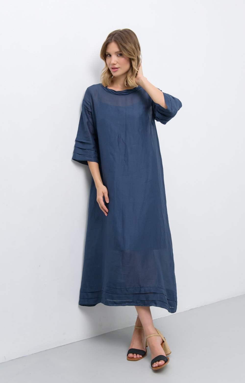 Платье 03593С синий