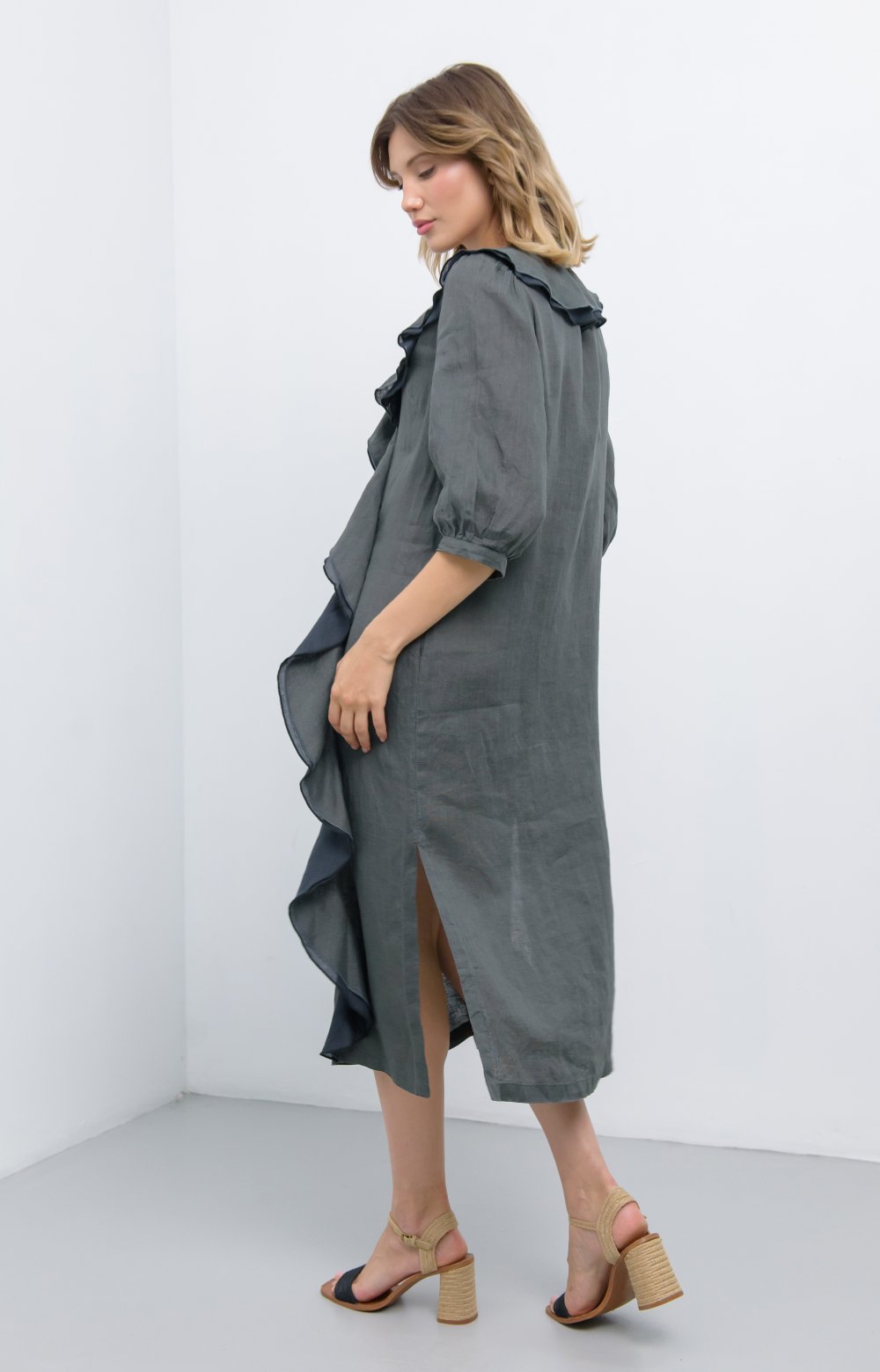 Платье ДАЯНА 03026Q серый  