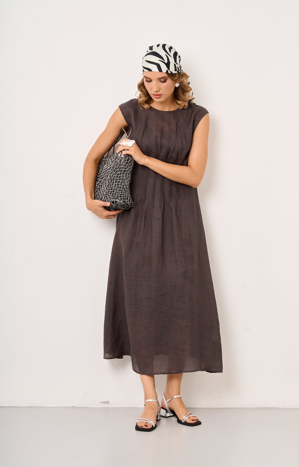 Платье АУРА 03538С серый