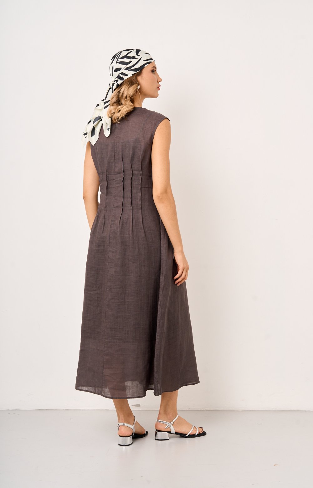 Платье АУРА 03538С серый