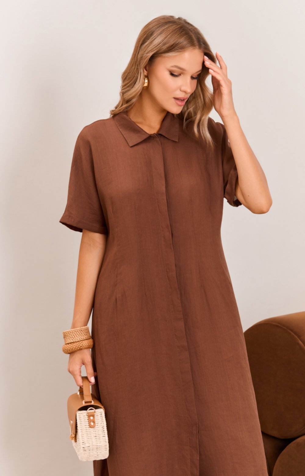Платье БЭЛАНС 03544С коричневый