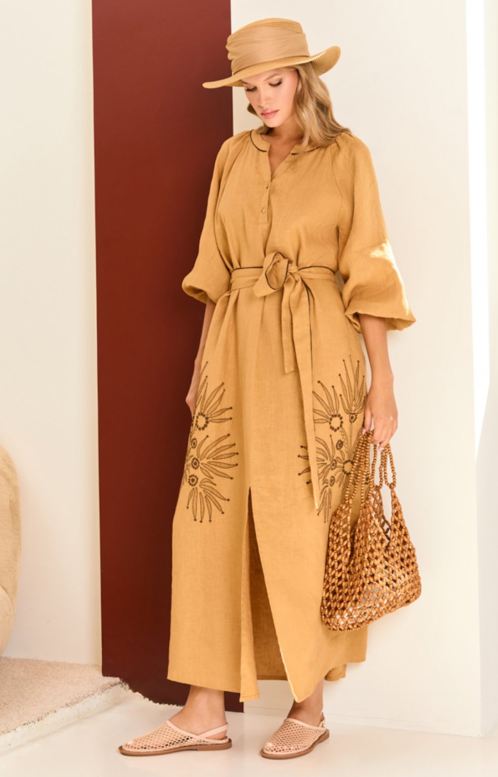 Платье ФИОНА 03561С кэмел