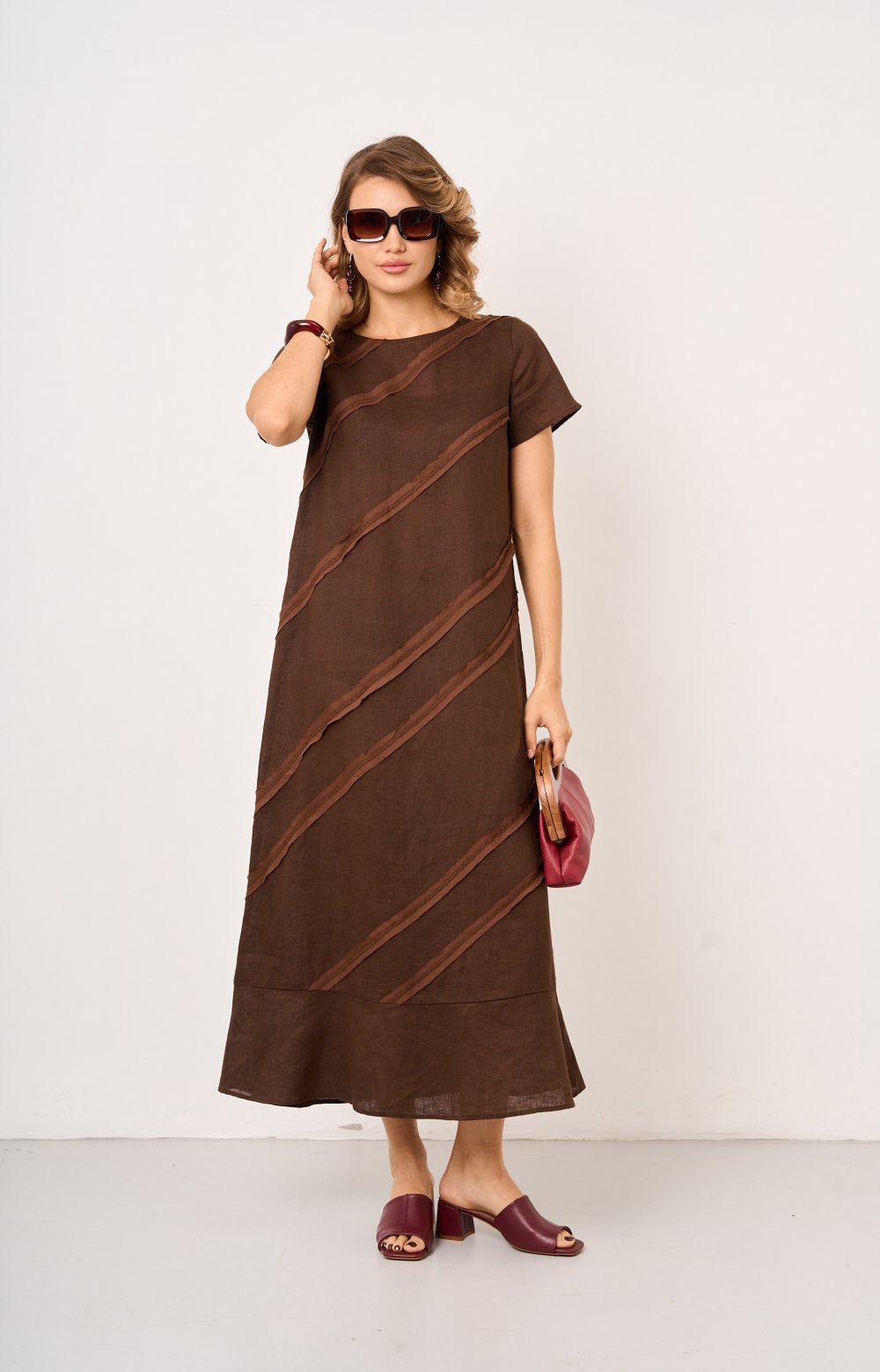 Платье СИЯ 03597AA коричневый