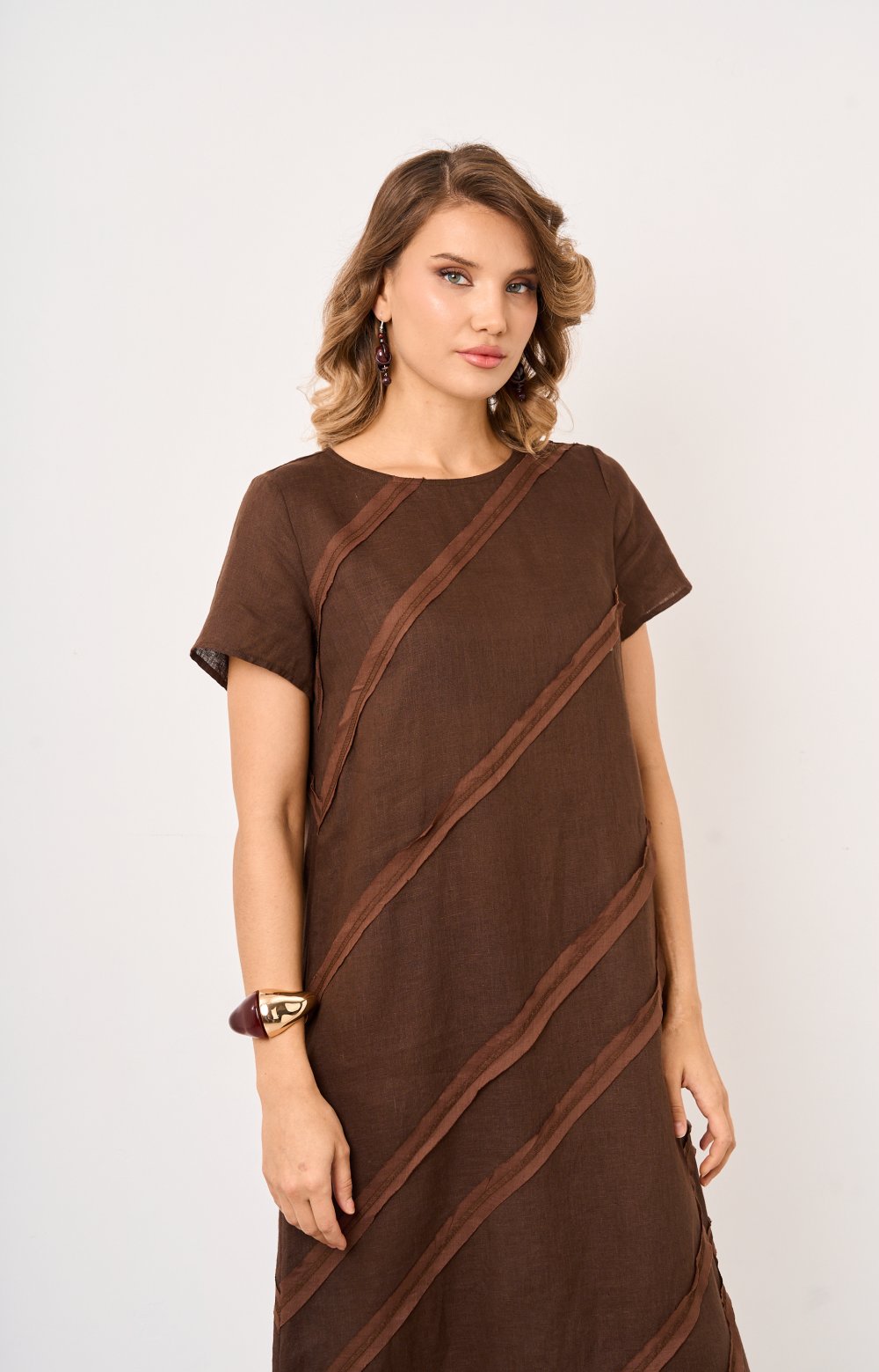 Платье СИЯ 03597AA коричневый