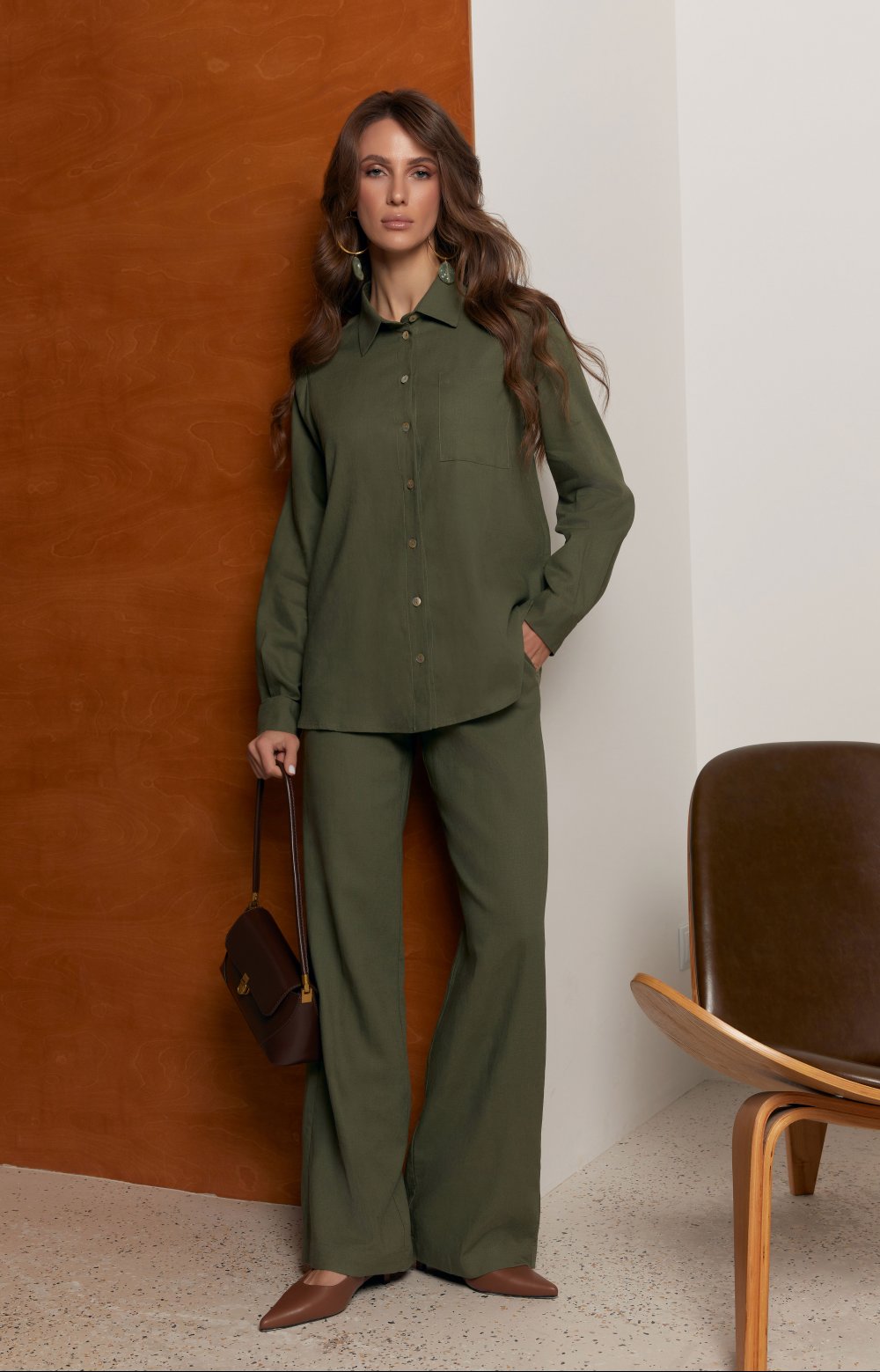 Костюм МАРНЕЛИ 05191Y тёмный хаки