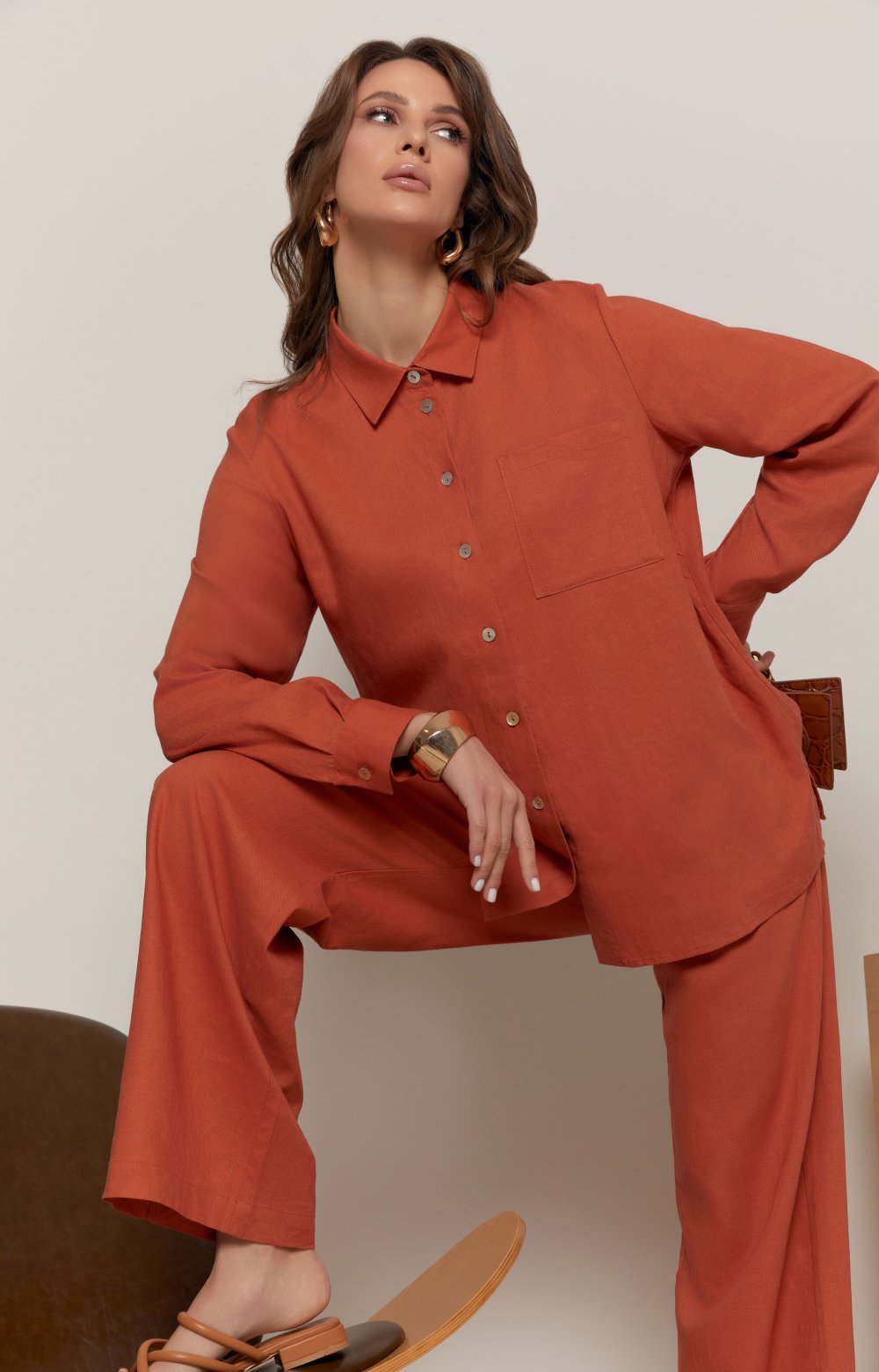 Костюм МАРНЕЛИ 05191Y терракотовый